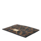 Brown Leather Leopard Logo Plaque Women Cardholder Wallet