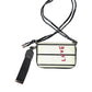 White Black Stripe Crown Logo Leather Card Holder Wallet