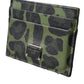 Green Black Leopard Logo Plaque Card Holder Wallet