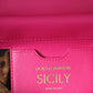 Pink Quilted Leather SICILY Shoulder Purse Satchel Bag