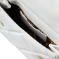 White Quilted Leather SICILY Shoulder Purse Satchel Bag