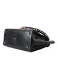 Black SICILY Leather LED Top Handle Shoulder Bag