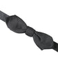Gray Silk Weaved Adjustable Neck Men Papillon Bow Tie