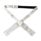 White Silk Slim Skinny Necktie Men Bow Tie