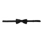Black Silk Floral Adjustable Neck Men Bow Tie