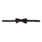 Red Black Floral Adjustable Neck Men Bow Tie