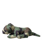 Multicolor Camouflage Animal Silhouette Keychain Keyring