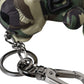 Multicolor Camouflage Animal Silhouette Keychain Keyring