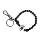 Black White Beaded DG Charm Accessory Keychain Keyring