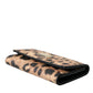 Brown Leopard PVC Pouch Key Holder Case Keyring