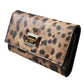 Brown Leopard PVC Pouch Key Holder Case Keyring