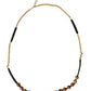 Black Gold Wooden Beaded Logo Pendant
