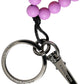 Multicolor Beaded DG Charm Accessory Keychain Keyring