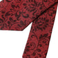 Red Floral Brocade Silk Adjustable Men Tie