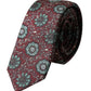 Maroon Floral 100% Silk Adjustable Men Tie