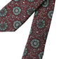 Maroon Floral 100% Silk Adjustable Men Tie