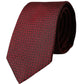 Red Patterned 100% Silk Adjustable Men Tie