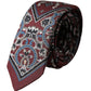 Bordeaux Printed 100% Silk Adjustable Men Tie