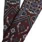 Bordeaux Printed 100% Silk Adjustable Men Tie