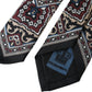 Black Printed 100% Silk Adjustable Men Tie