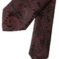 Bordeaux Patterned Silk Adjustable Men Tie