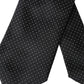 Black Polka Dot Silk Adjustable Men Tie