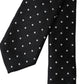 Black Polka Dot Silk Skinny Adjustable Men Tie