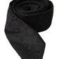Black Fantasy 100% Silk Adjustable Tie