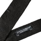 Black Fantasy 100% Silk Adjustable Tie