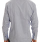 Elegant Blue Checkered Formal Dress Shirt