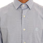 Elegant Blue Checkered Formal Dress Shirt