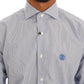 Elegant Blue Striped Formal Shirt