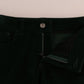 Chic Green Slim Fit Italian Jeans
