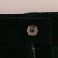 Chic Green Slim Fit Italian Jeans