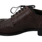 Brown Leather Brogue Derby Dress Shoes