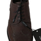 Brown Leather Brogue Derby Dress Shoes