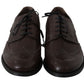 Brown Leather Brogue Derby Dress Shoes