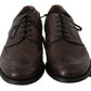Brown Leather Brogue Derby Dress Shoes