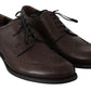 Brown Leather Brogue Derby Dress Shoes