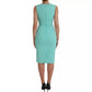 Green Viscose Sleeveless Bodycon Midi Dress