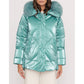 Light Blue Polyester Women Jacket
