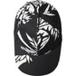 Black Cotton Leaf Print Baseball Hat