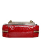 Red Leather Logo Plaque Waist Fanny Pack Women Bag