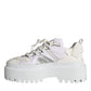 White Silver Chunky Platform Sneakers Shoes