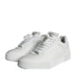 White Miami Leather Low Top Sneakers Shoes