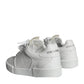 White Miami Leather Low Top Sneakers Shoes
