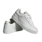 White Miami Leather Low Top Sneakers Shoes