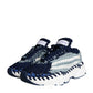 Blue White Daymaster Crochet Low Top Sneakers Shoes