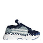Blue White Daymaster Crochet Low Top Sneakers Shoes