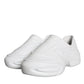 White Foiled Rubber Toy Low Top Sneakers Shoes